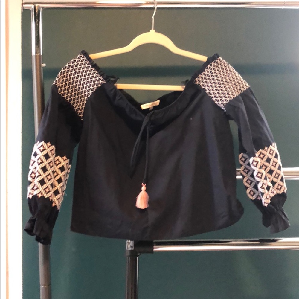 Rebecca Minkoff Cotton Summer Off the Shoulder Top